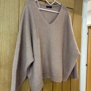 F&F Taupe V-Neck Sweater
